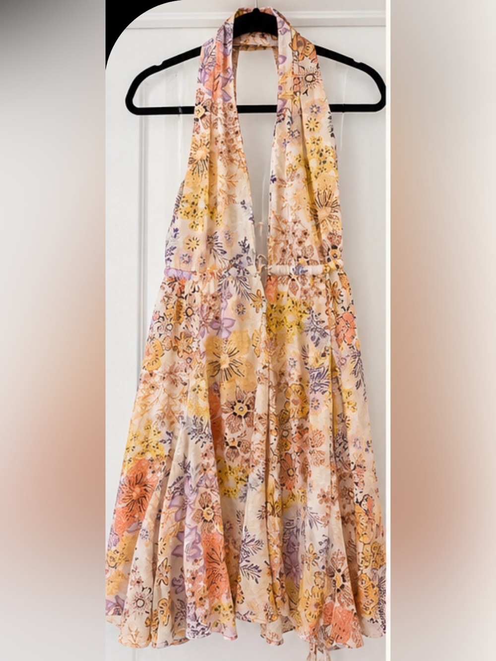 ILLA ILLA Cream Floral Tiered Dress with Pastel Accents